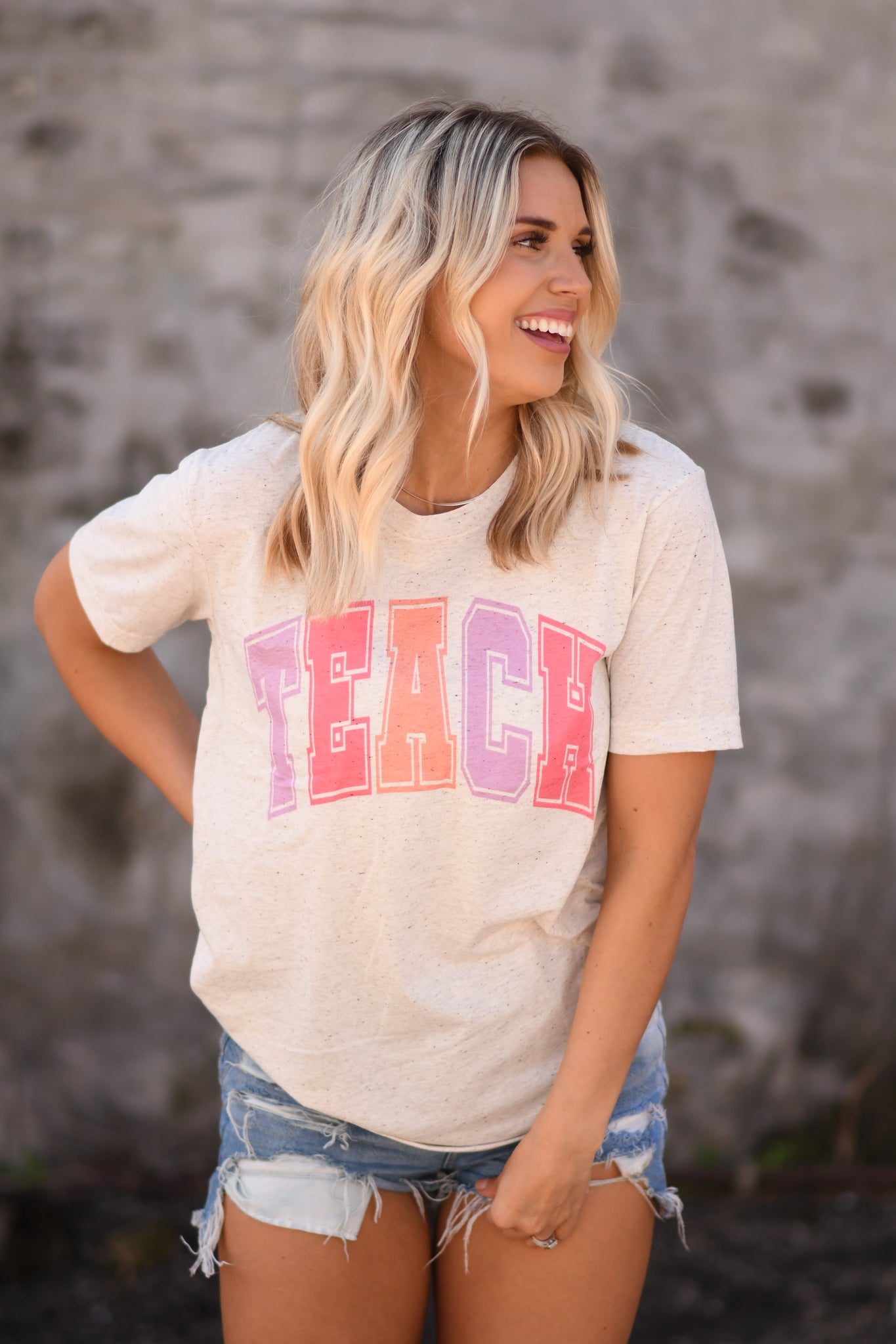 Teach varsity letters tee