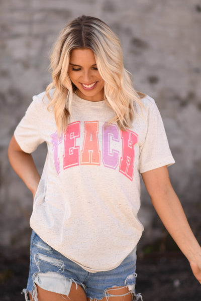 Teach varsity letters tee